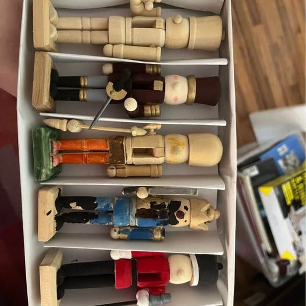 Set of 5 Wooden Nutcrackers for painting